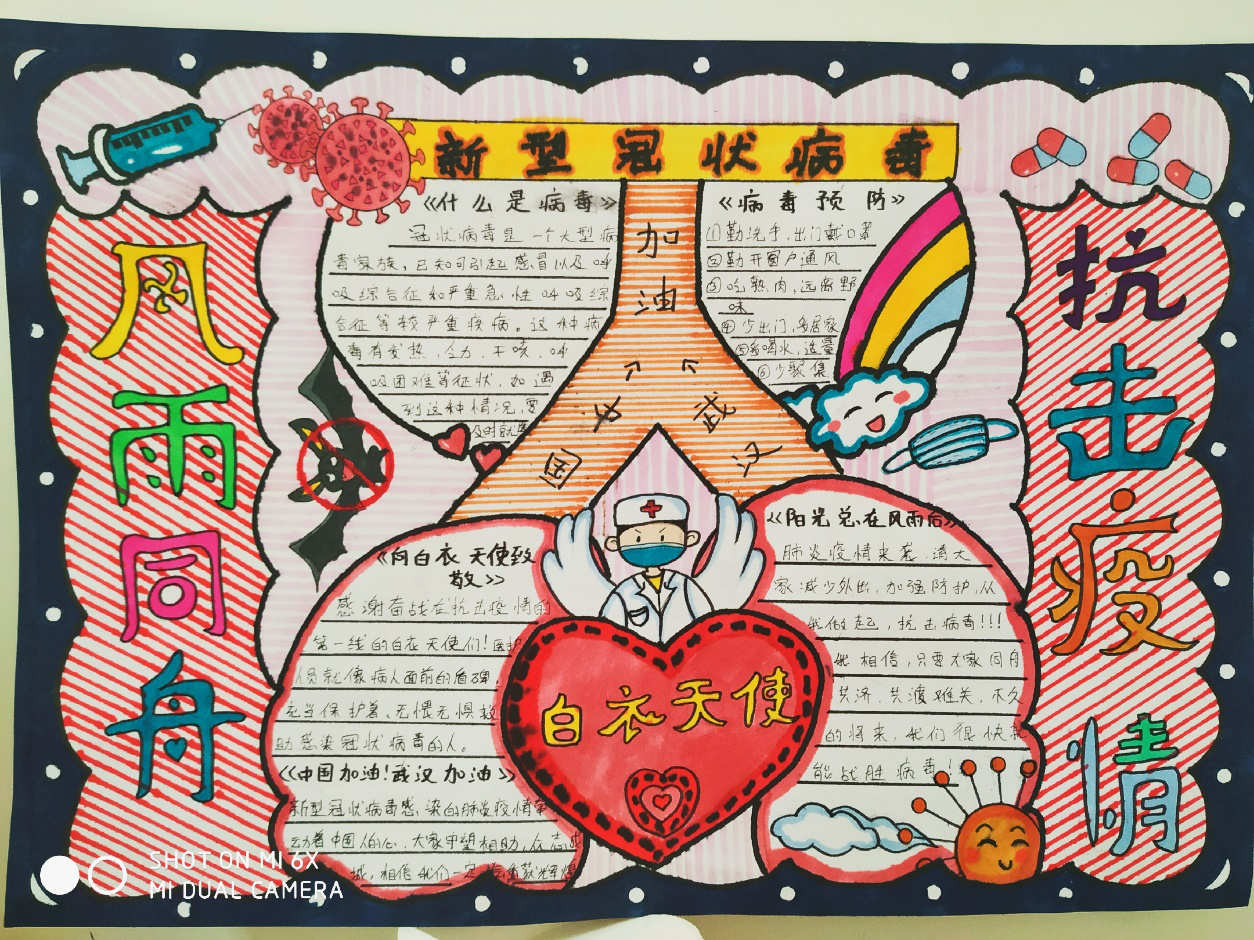 湛江开放大学主校区 &ldquo;风雨同舟，抗击疫情&rdquo;主题手抄报